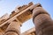 Ancient heiroglyphics on the pillars of Karnak Temple