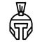 Ancient helmet icon outline vector. Greece temple