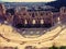 Ancient herodes atticus theater amphitheater of Acropolis of Athens, landmark. Greece