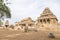 Ancient Hindu monolithic Pancha Rathas - Five Rathas, Mahabalipuram, Tamil Nadu, India