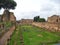 Ancient Hippodrome of Domitian in Rome in rainy weather