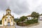 Ancient historical church, houses and streets in the brazilian historical city of Ouro Preto