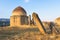 Ancient historical mausoleums complex of the 19th century. Shamakhi city, Azerbaijan. Yeddi Gumbaz Mausoleum.