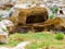 Ancient houses carved in the rock in Ginosa, Italy