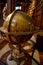 Ancient huge globe standing in the main hall of the National Austrian Library in the Hofburg Palace