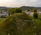 Ancient indian or native american burial mound in Moundsville, West Virginia