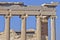 Ancient ionian order Greek temple detail