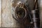 Ancient Ironwork on the Massive Wooden Door of the Church of the Holy Sepulchre, Jerusalem, Israel