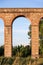 Ancient Italian Aqueduct in Evening Light