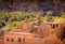 Ancient kasbah ruins amidst palm oasis in Tinghir Morocco