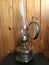 Ancient kerosene lamp with a glass dome