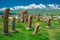 Ancient khachkars in the famous Armenian cemetery of Noratus
