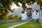 Ancient Khaplu palace in autumn.