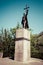 Ancient King Pelayo sculpture at Covadonga in Asturias Spain