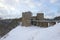 Ancient Koporye fortress in a winter landscape