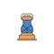 ancient lamp colored icon. Element of wild west icon for mobile concept and web apps. Cartoon ancient lamp icon can be used for we