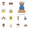 ancient lamp colored icon. Wild West icons universal set for web and mobile