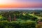 Ancient Land of Bagan view from the top of Shwesandaw Pagoda