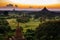 Ancient Land of Bagan view from the top of Shwesandaw Pagoda