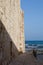 Ancient Larnaca castle walls and seawalk, Cyprus