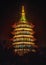 Ancient Lei Feng Pagoda Night West Lake Hangzhou Zhejiang China