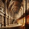 Ancient Library of Tomes, AI generated