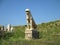 Ancient Lion Statue, the famous symbol of Archaeological Site of Delos Island, Greece