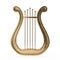 Ancient lyre 3d rendering