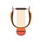 Ancient lyre musical instrument vector Illustration on a white background