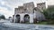 Ancient majestic well preserved Porta San Paolo gate one of the southern gates of the Aurelian Walls that protected  Rome located