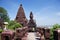 Ancient mandapa pillared hall or antique mantapa pavilion khmer style for thai people travel visit respect praying blessing