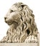 Ancient marble statue of a male lion