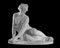 Ancient marble statue of a nude woman. Antique naked female sculpture. Sculpture isolated on black background