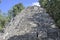 An ancient Maya pyramid at the Mayan Coba Ruins Mexico, not perm