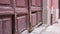 Ancient medieval doors. Entrance to the antic old house