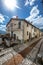 Ancient medieval Italian village with houses built with stones. Petrella Salto in the province of Rieti