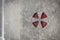 Ancient medieval templar cross over a church wall