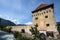 The ancient medieval walls of Glorenza, province of Bolzano, South Tyrol, Italy