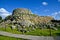 Ancient megalithic Serra Orrios Nuragic Village in Sardinia, Italy