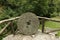 Ancient millstone for chestnut milling , Italy