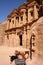 Ancient monastery in rock city Petra