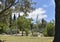 Ancient Montefiore Windmill in the Background of a Empty Jerusalem Park