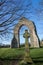 Ancient monument. Church ruins on sacred religious ground. Wymondham abbey UK