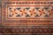 Ancient mosaic ceramic floor tiles pattern interior for old Buddhism temple architecture decoration building antique retro style
