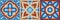 Ancient mosaic ceramic tile pattern.