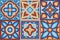 Ancient mosaic ceramic tile pattern.