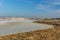 The ancient mosque Hala Sultan Tekkes on the shore of the salt lake in Cyprus in Larnaca