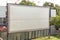 Ancient movie screen outdoor with