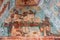 Ancient murals in Temple of Paintings of Bonampak,Mexico