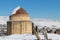 Ancient muslim graveyard. Ancient historical mausoleums complex of the 16th century. Shamakhi, Azerbaijan.